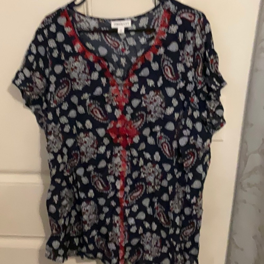 Bandanna print blouse